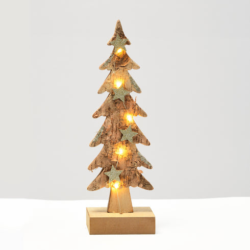 “WOODEN XMAS TREE LIGHT” KΑΦΕ ΔΕΝΤΡΟ-ΜΙΚΡΟ 5 LED ΛΑΜΠΑΚ ΜΠΑΤΑΡ(2xAAA) ΘΕΡΜΟ ΛΕΥΚΟ IP20 9.5x6x31cm XTREBWW313A