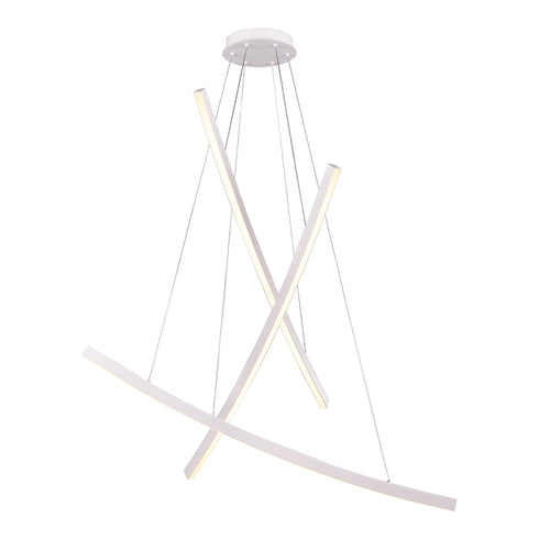 ^PENDANT F/S LED 60W 3000K 4200LM NAAVA WHITE ALUMINUM IP20 102X15X110CM