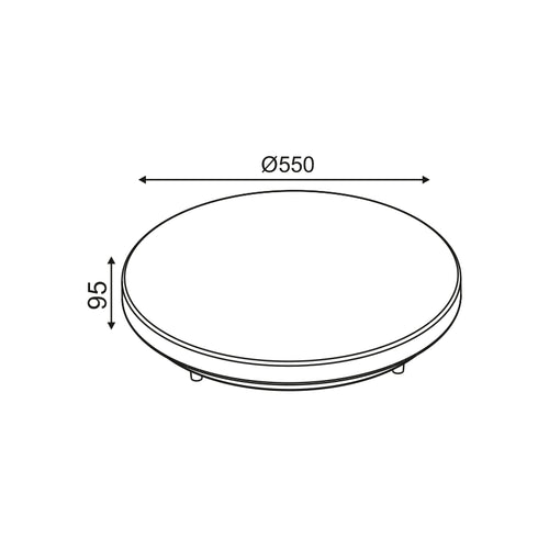 LED ΕΠΙΤ.Φ/Σ 60W ARTEMIS COSMOS ΑΚΡΥΛΙΚ 4000K 4300LM 230V Φ55ΧΗ9,5CM ARTEMIS Z6040RC