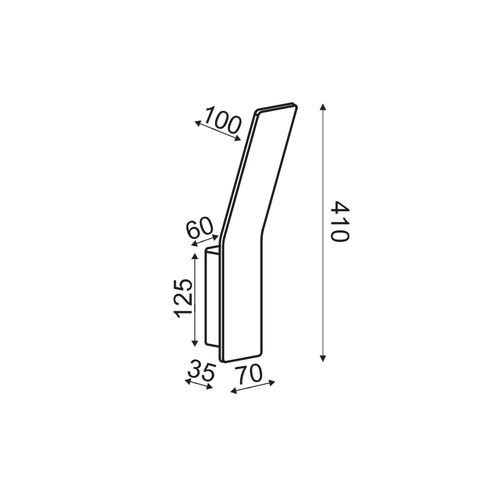ΕΠΙΤΟΙΧΟ Φ/Σ LED 9W 3000K ΑΛΟΥΜΙΝΙΟ ΓΚΡΙ 40X7X12CM ZEN ZD80039LEDGY