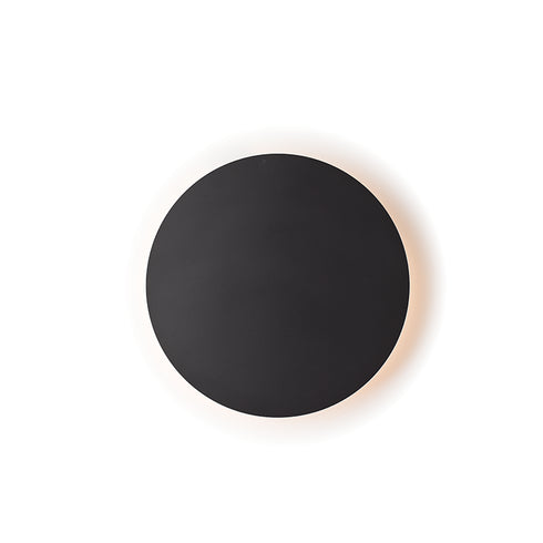 WALL LIGHT LED 10W 3000K BLACK MDF CIRCLE Φ22X3.6CM ECLIPSE
