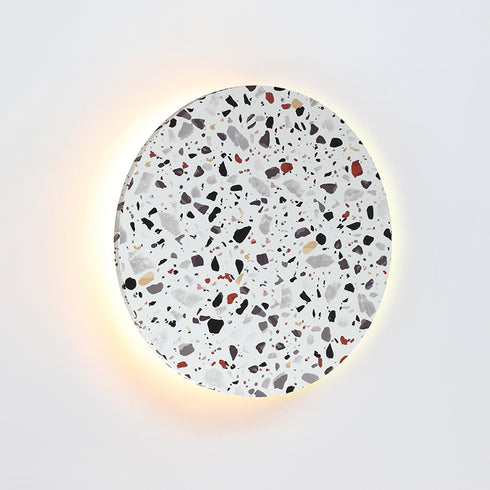 EPITOIXO F/S LED 15W 3000K 1200LM TERRAZZO MDF CIRCLE Φ30X3.6CM ECLIPSE