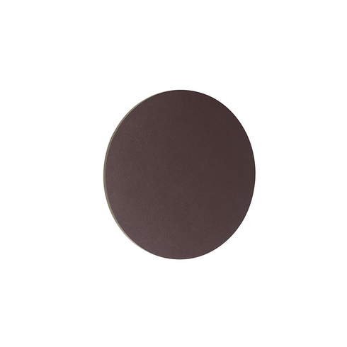 WALL LIGHT LED 24W 3000K 1920LM BROWN SKIN MDF CIRCLE Φ40X3.6CM ECLIPSE