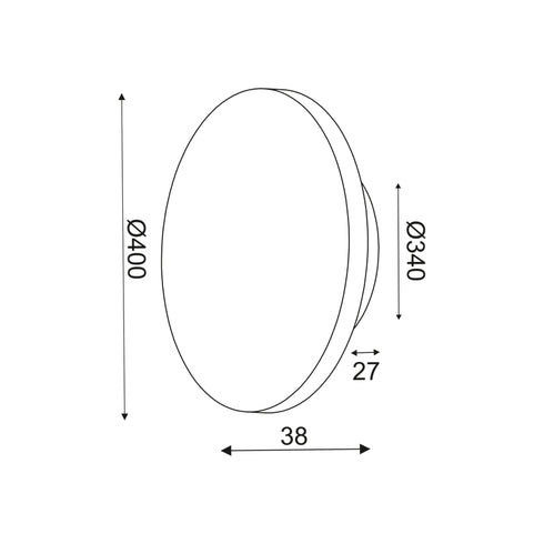 WALL LIGHT LED 24W 3000K 1920LM TERRAZZO MDF CIRCLE Φ40X3.6CM ECLIPSE