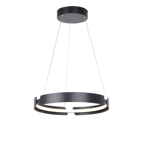 ΚΡΕΜΑΣΤΟ Φ/Σ LED 23W 3000K 1840LM ΜΑΥΡΟ ΑΛΟΥΜΙΝΙΟ D40XH150CM THEMIDA ZM18LEDP40BK