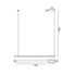 ΚΡΕΜΑΣΤΟ Φ/Σ LED 20W 3000K 1600LM ΜΑΥΡΟ ΑΛΟΥΜΙΝΙΟ 100Χ5ΧH150CM ATLANTIS ZM58LEDP100BK