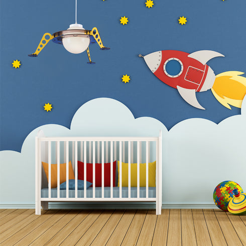 PENDANT F/S 1XE27 SPACESHIP MDF D61XH100CM NASA