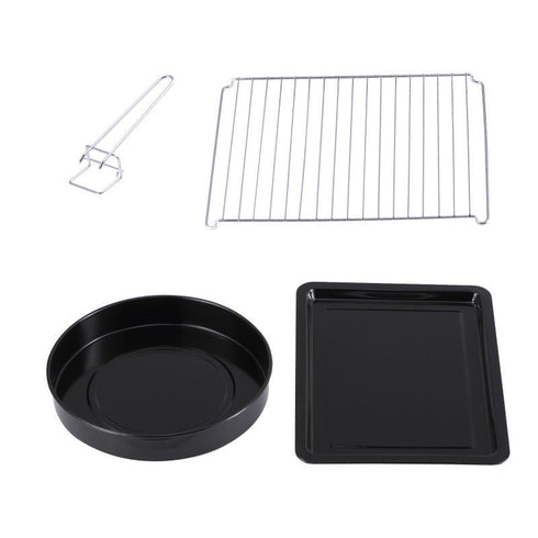 Φουρνάκι PREO-40387NS Με 2 Κεραμικές Εστίες 50L Με Αέρα & Υάλινη Πρόσοψη Γκρι/Μαύρο