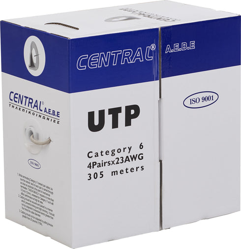 ΚΑΛΩΔΙΟ UTP CAT6 4 ΖΕΥΓΩΝ CENTRAL 01-01-78C