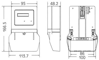 KILOVAT HOUR METER EPITOIXO ANALOG. 1Φ 5-100Α DDSO-M08 YTL