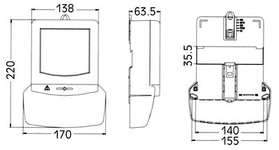 KILOVAT HOUR METER EPITOIXO ANALOG. 3Φ 5-100Α DTAO-M05 YTL
