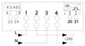 KILOVATO HOUR METER PREPAYMENT 1Φ 10-60Α DDSY-L10 YTL
