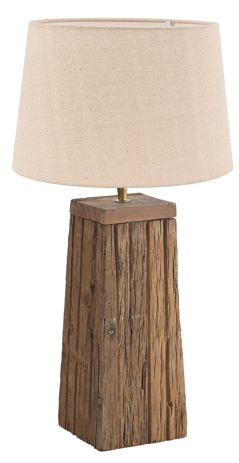 ARlight TLI 6348 40BG ΕΠΙΤΡΑΠΕΖΙΑ ΛΑΜΠΑ ΜΑΚΡΟΣΤΕΝΗ ΑΠΟ ΑΝΑΚΥΚΛΩΜΕΝΟ ΞΥΛΟ ΜΕ ΑΜΠΑΖΟΥΡ ΜΠΕΖ 1ΧΕ27