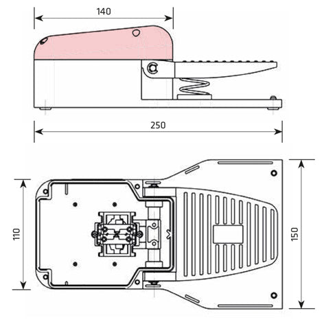 ΠΟΔΟΔΙΑΚΟΠΤΗΣ ΘΕΡΜΟΠΛΑΣΤΙΚΟΣ ΜΟΝΟΣ 16A IP7006I GIOVENZANA