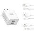 XO L65EU 2.4A Διπλής Θύρας USB Φορτιστής for Micro