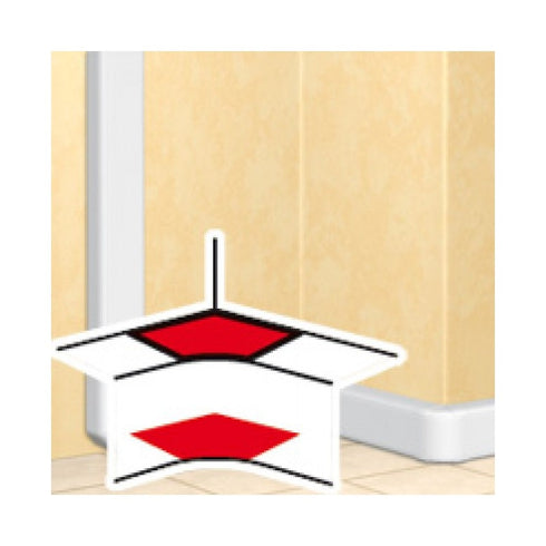 ΓΩΝΙΑ ΕΣΩΤΕΡΙΚΗ για 100x50mm GUSMAN ΛΕΥΚΟ