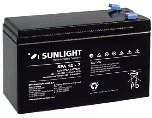 Sunlight Μολύβδου 12V 7A(4.8mm)