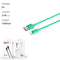 XO NB156 USB Καλώδιο Φόρτισης για Lightning Πράσινο
