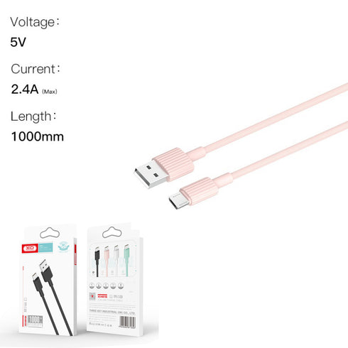 XO NB156 USB Καλώδιο Φόρτισης για Micro Ρόζ