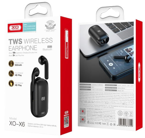 XO X6 TWS Bluetooth Μαύρο