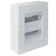 Πίνακας διανομής Επίτοιχος ΦΩΤΚΑ 3 Σειρών 54 Στοιχείων Λευκός με Διάφανο Πλαστικό στην Πόρτα