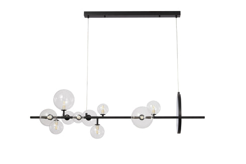 ARlight PDC 2049-10 ΡΑΓΑ ΜΑΥΡΗ ΜΕ LED KAI G9 ΓΛΟΜΠΟΥΣ ΔΙΑΦΑΝΟΥΣ