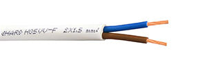 NYLHY Flexible Cable (H05VV-F) 2x1.50 mm² WHITE