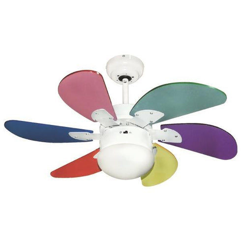 CHILDREN'S CEILING FAN WITH 1 LIGHT E27 AND CONTROL Φ90 70W