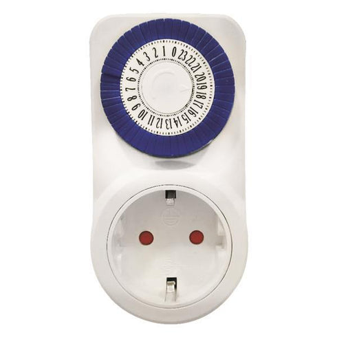 SOCKET TIMER 24OPES 16A 220-240V WITH CHILD PROTECTION IP20