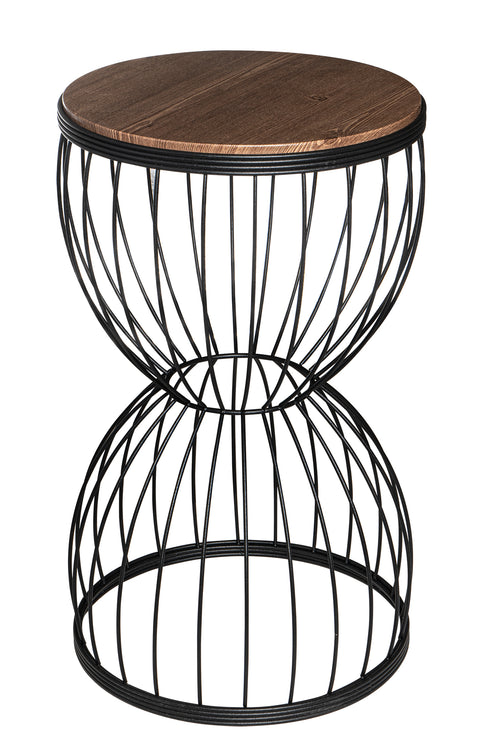 ARlight TBH-08 BK ΤΡΑΠΕΖΑΚΙ ΜΑΥΡΟ ΗΜΙΚΥΚΛΙΟ ΠΛΕΓΜΑ ΜΕ ΞΥΛΟ