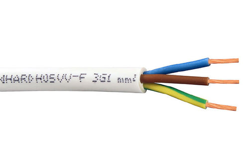 NYLHY Flexible Cable (H05VV-F) 3x1.00 mm² WHITE
