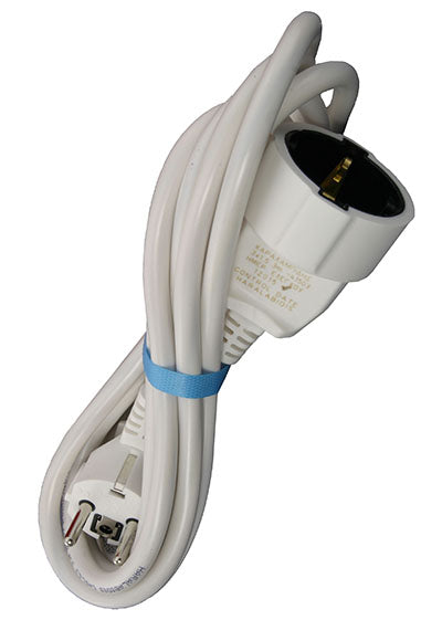 Προέκταση Εύκαμπτου Καλωδίου 3x1,5mm² με Φις Σούκο Γωνιακό 2m