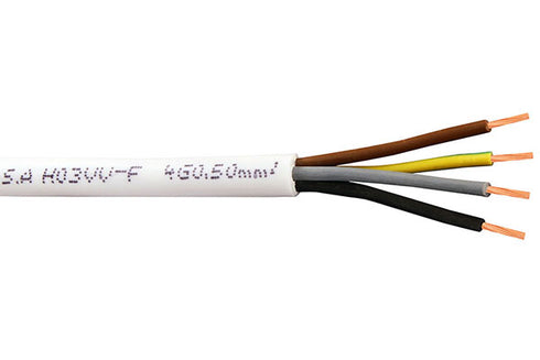 NYLHY Flexible Cable (H03VV-F) 4x0.50 mm² WHITE