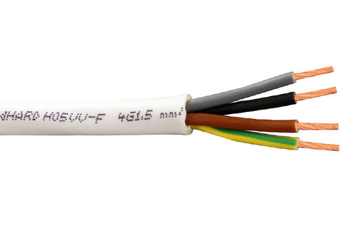 NYLHY Flexible Cable (H05VV-F) 4x1.50 mm² WHITE