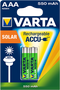 Varta Επαναφορτιζόμενη Solar 550mAh HR03 AAA (2τμχ)