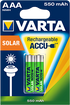 Varta Επαναφορτιζόμενη Solar 550mAh HR03 AAA (2τμχ)