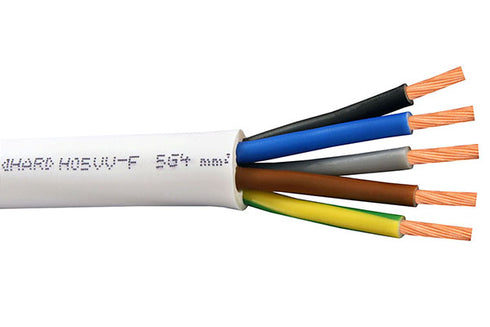 NYLHY Flexible Cable (H05VV-F) 5x4.00 mm² WHITE