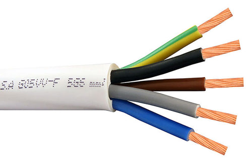 Flexible Cable (G05VV-F) 5x6.00 mm² WHITE