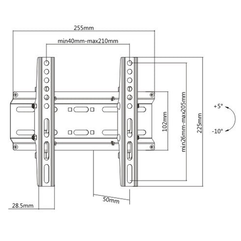 ATC Βάση TV Επιτοίχια ATC-2522