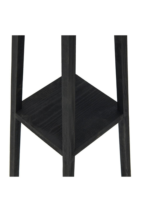 ARlight FLT 6322 BK ΔΑΠΕΔΟΥ ΞΥΛΙΝΟ ΜΑΥΡΟ ΜΕ 2 ΡΑΦΑΚΙΑ 1ΧΕ27