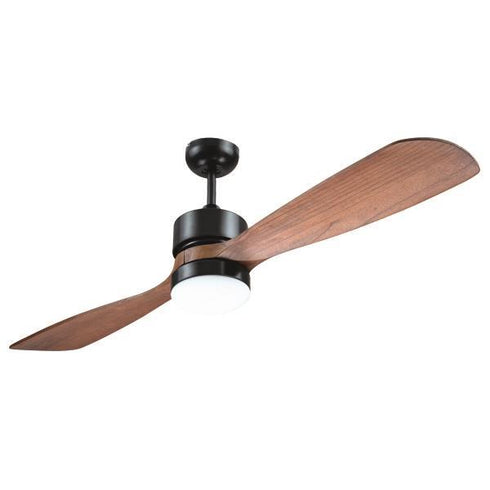CEILING FAN WITH LED LIGHT 12W 4000K, 2 BROWN WINGS AND CONTROL Φ132 70W