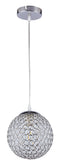 ARlight PDC 3459-1 CR 1/Φ ΜΕΤΑΛΛΙΚΗ ΜΠΑΛΑ ΜΕ ΚΡΥΣΤΑΛΛΑ 1ΧΕ27