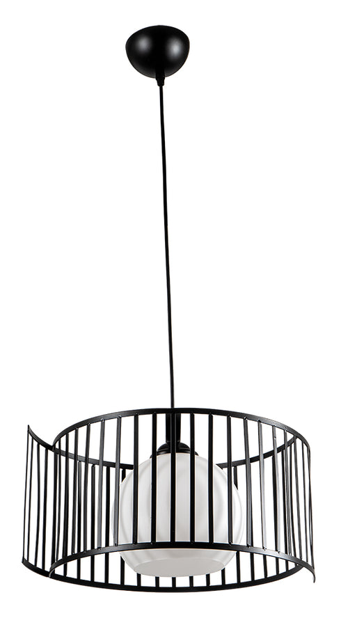 ARlight PDC 6086 BK 1/Φ ΜΕΤΑΛΛΙΚΕΣ ΜΑΥΡΕΣ ΒΕΡΓΕΣ & ΟΠΑΛΙΝΑ ΓΥΑΛΙ 1ΧΕ27