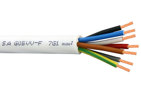 Flexible Cable (G05VV-F) 7x1.00 mm² WHITE