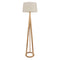 FLC 6316 ARlight FLOOR LIGHT WITH TRIANGLE WOODEN BASE AND FABRIC HAT