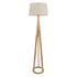 FLC 6316 ARlight FLOOR LIGHT WITH TRIANGLE WOODEN BASE AND FABRIC HAT