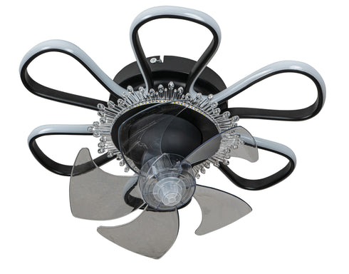 ARlight CFC 9506 ΒΚ ΑΝΕΜΙΣΤΗΡΑΣ ΟΡΟΦΗΣ ΜΑΡΓΑΡΙΤΑ ΜΕ LED ΦΩΤΙΣΜΟ+CONTROL