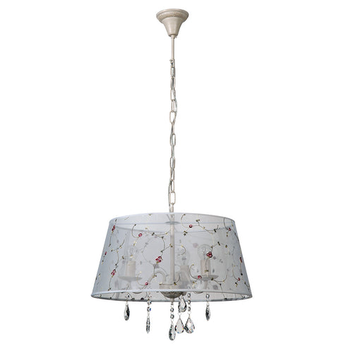 ARlight PDC 3389-3 WH 3/Φ ROMANTIC ΥΦΑΣΜΑΤΙΝΟ ΕΚΡΟΥ ΚΑΠΕΛΟ ΜΕ ΛΟΛΟΥΔΙ 3ΧΕ14