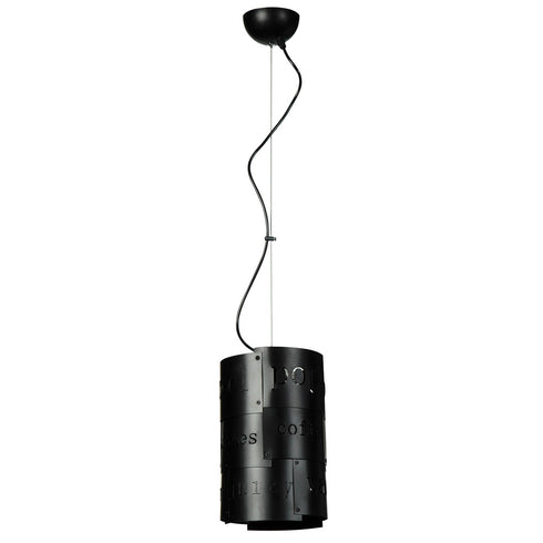 PDC 165 18 HANGING CEILING LAMP WITH PERFORATED LETTERS - SMALL