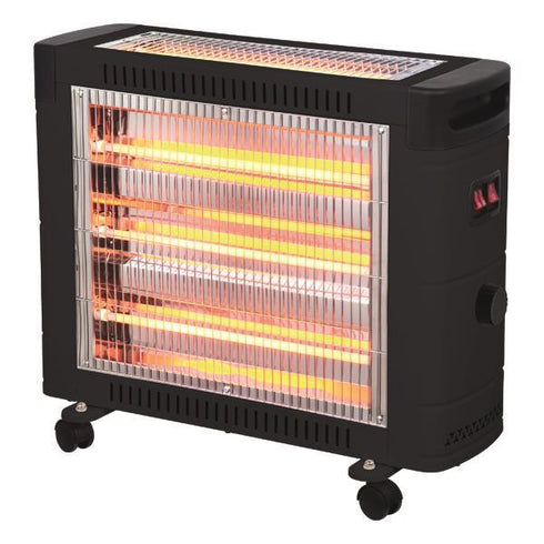 QUARTERS HEATER 2800W BLACK 2FACE WITH THERMOSTAT